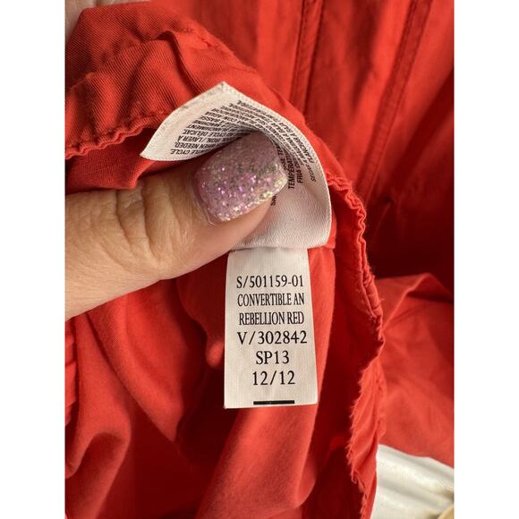 Old Navy Women's Rebellion Red Anorak Hooded Long Sleeve Jacket Size Medium - Picture 6 of 6